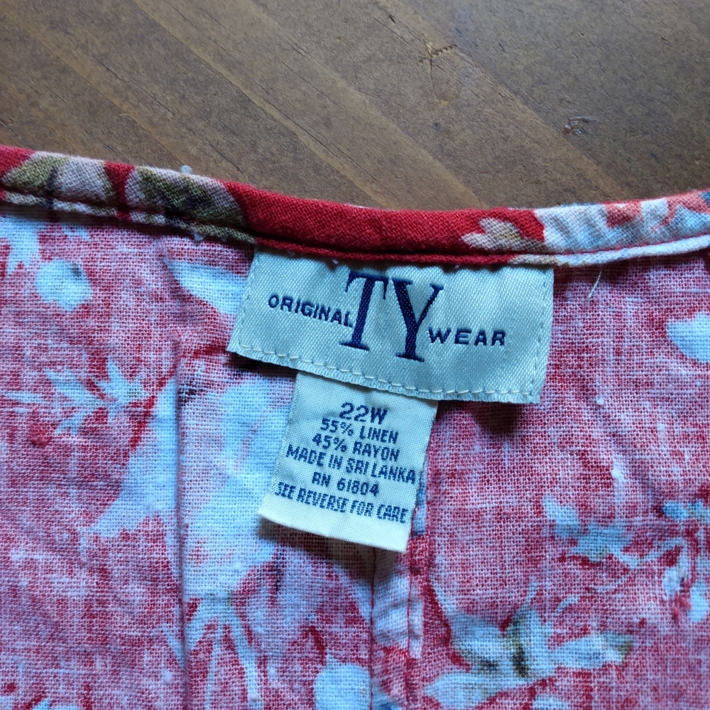 NWT Original TY Wear Linen Blend Tank Dress - Picture 5 of 9
